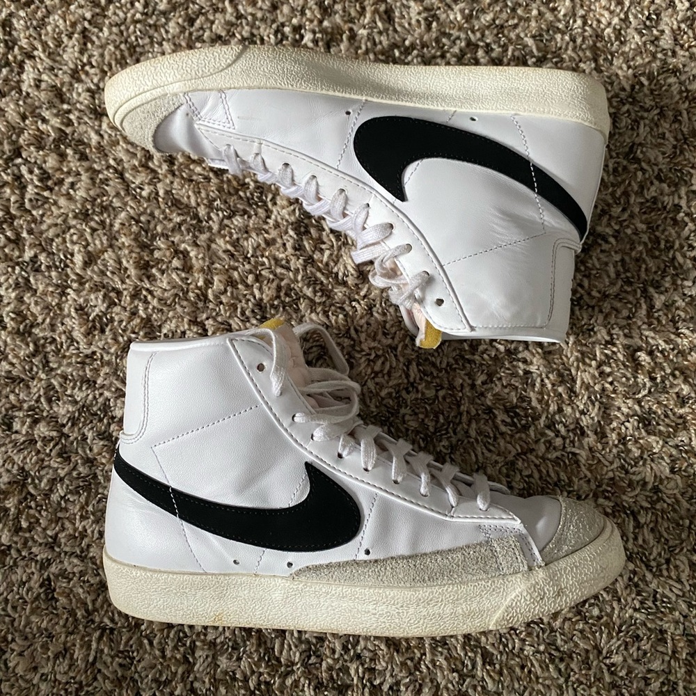 White Nike Blazers
